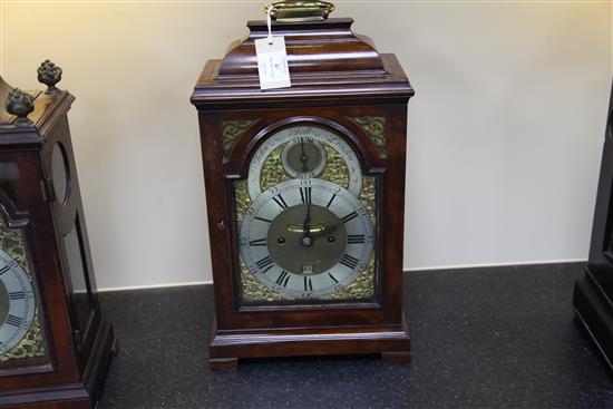 John Fell of London. A George III mahogany repeating musical bracket clock, 18in.